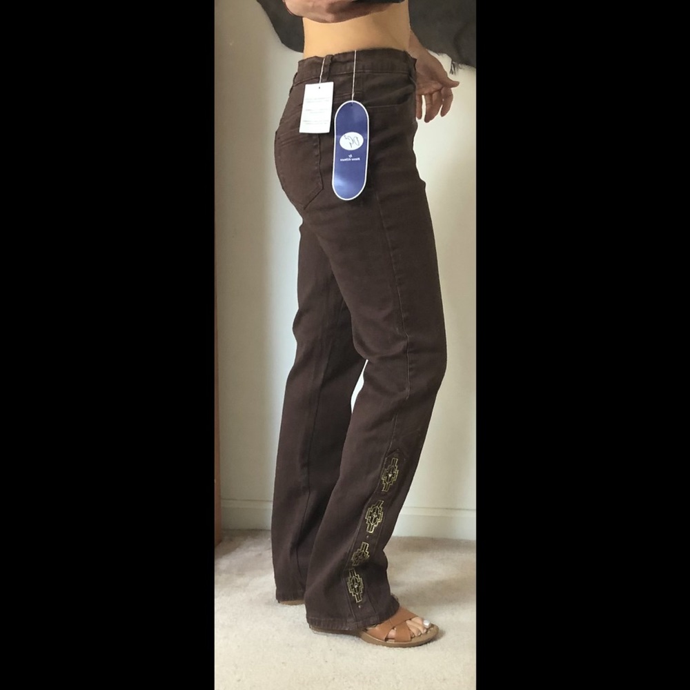 Diane Gilman Brown Stretch Denim